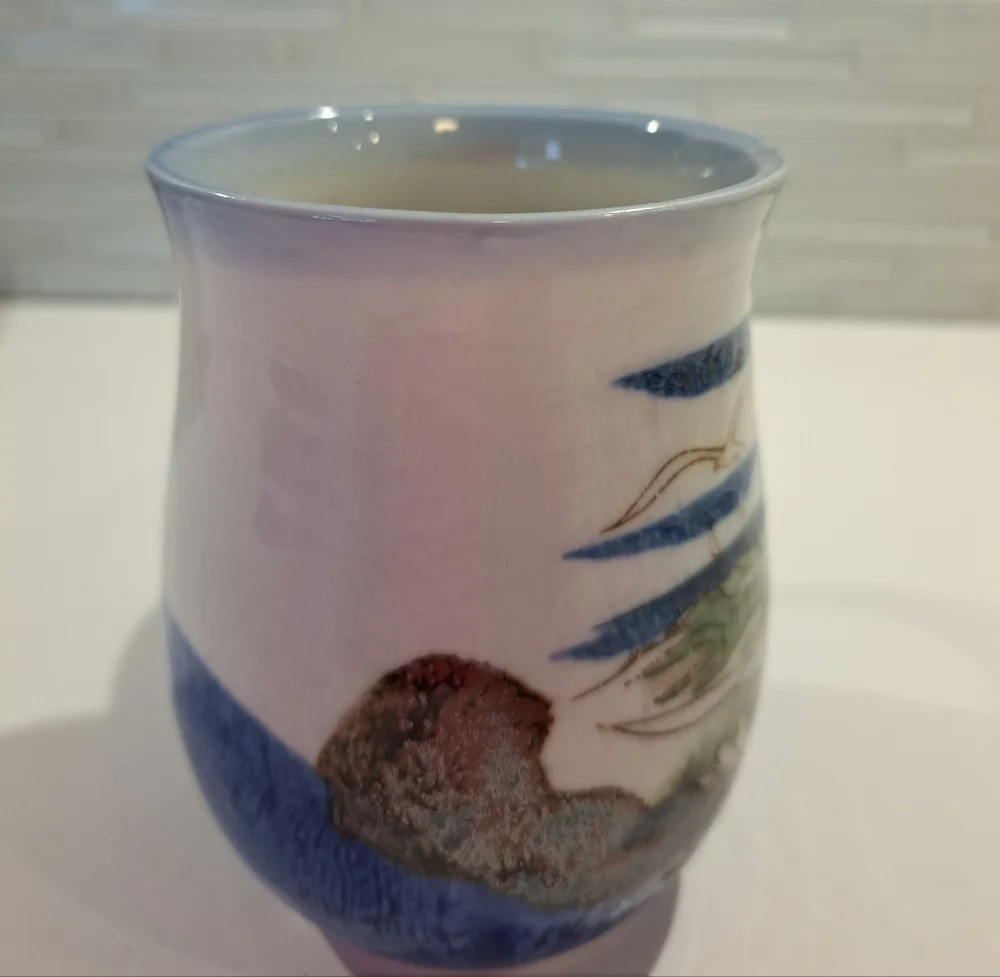 Vintage Otagiri Stoneware Mug. This beautiful seaside design mug portrays a sere - Picture 2 of 6